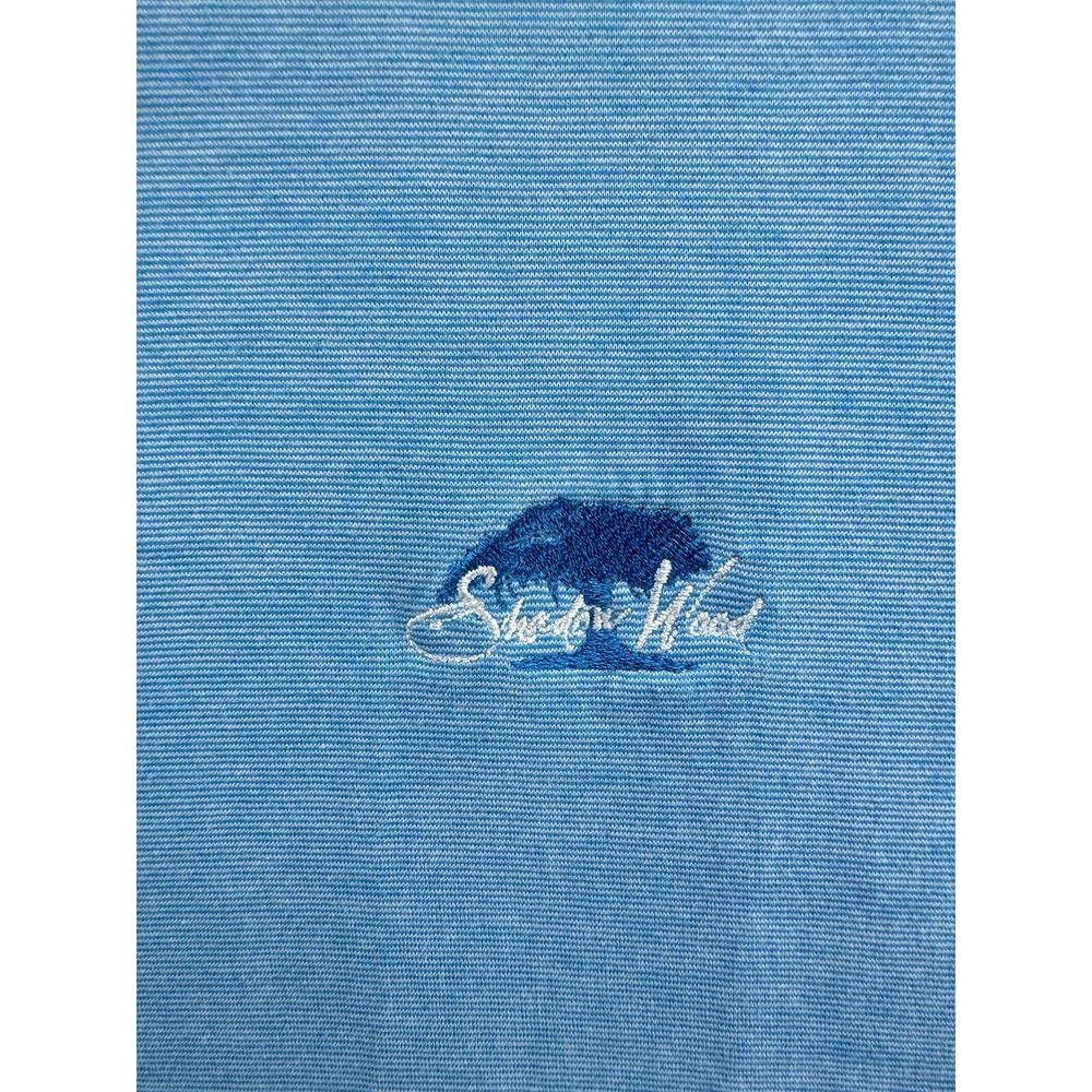 Peter Millar Mens Polo Shirt‎ Size XXL Light Blue 100% Cotton Shadow Wood Logo - Picture 6 of 16